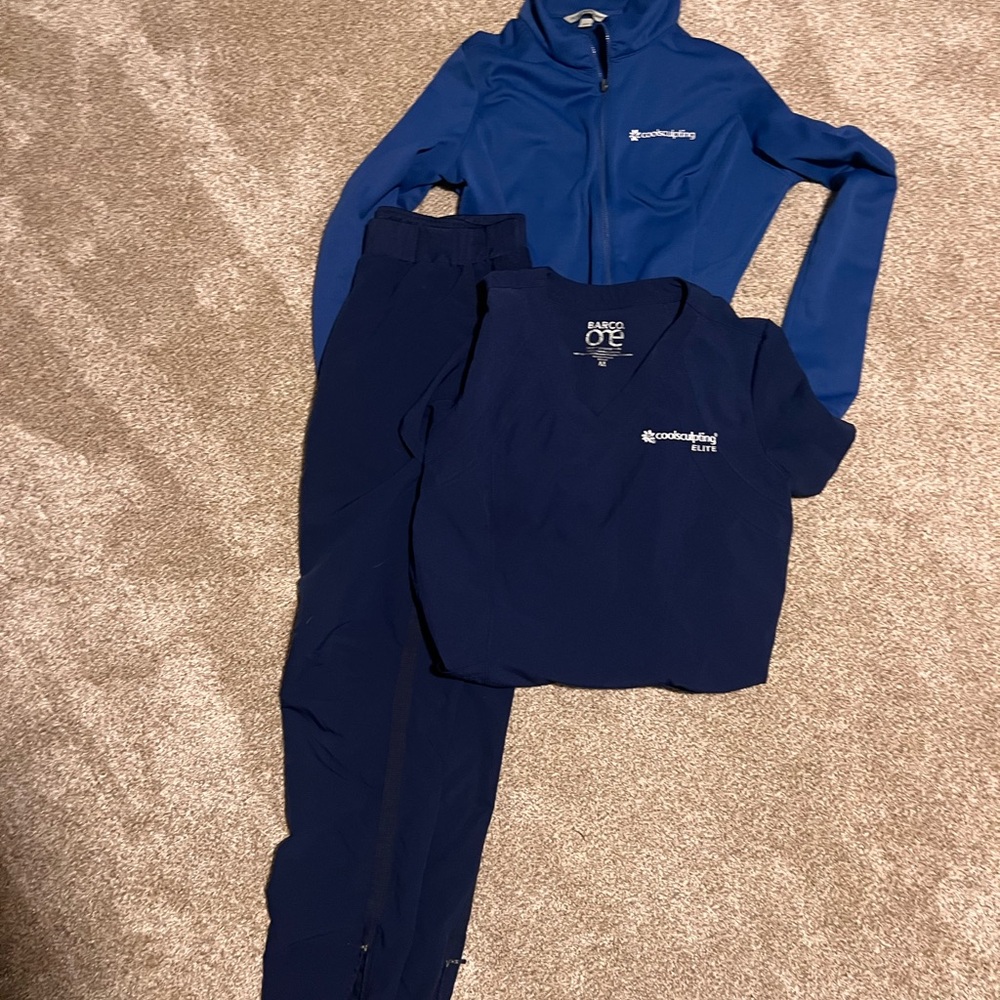 Barco coolsculpting scrubs and jacket